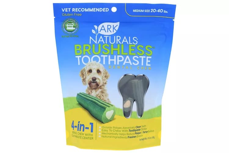 ARK NATURALS Breath-less Brushless Toothpaste, Medium Breed Dogs 